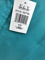 New Men’s ELY Cattleman Teal Short Sleeve Pearl Snap 16.5 Large M-42