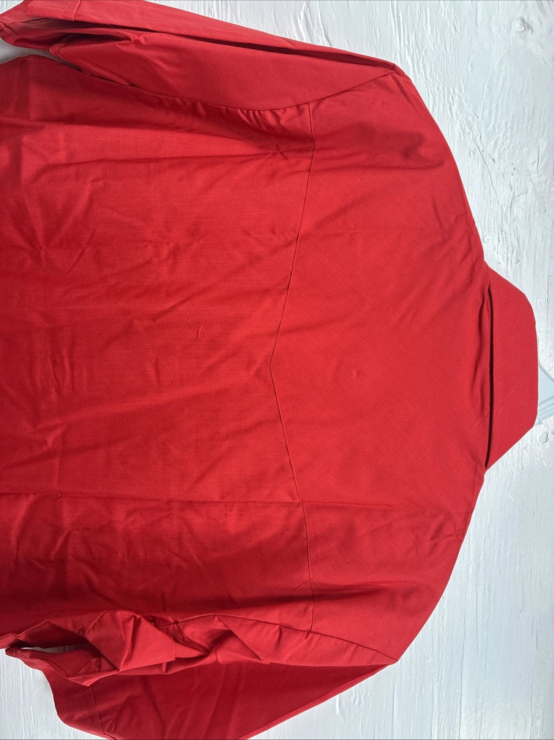 New Men’s ELY Cattleman Red Western Short Sleeve Pearl Snap 16 Large T-57