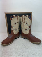 New Children’s Brown DBL Barrel Cowboy Boots. 4451402 2.5 2 1/2. 23-138