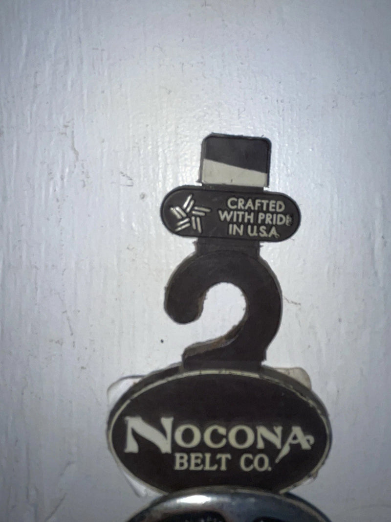 New Brown Genuine Leather Nocona Silver Animal Pendent 24” Belt #605 NN-62