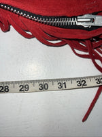 NOS Red Whitman Show Chaps With Fringe XL Adjustable Waist 40” I-66
