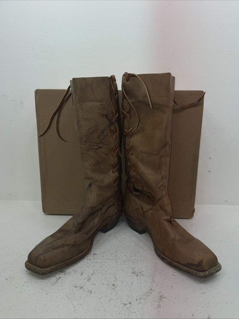 New Men’s Brown Wrangler Cowboy Boots. 3649 10 D. 7-52 