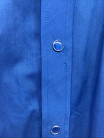 New Men’s ELY Diamond Red Blue Long Sleeve Pearl Snap Large V-88