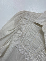 New Women’s Stage West White Pearl Long Sleeve Button Up Size Medium YY-75