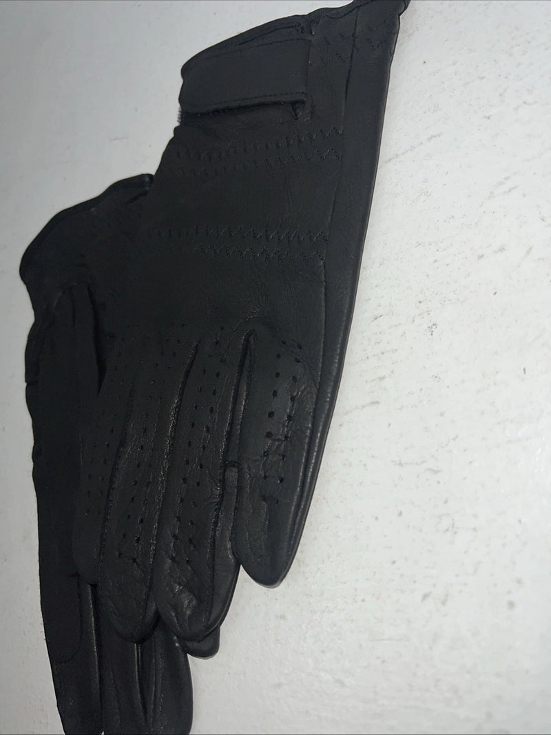 New Black Leather Tuff Mate Riding And Show Gloves Men’s Large Q-506