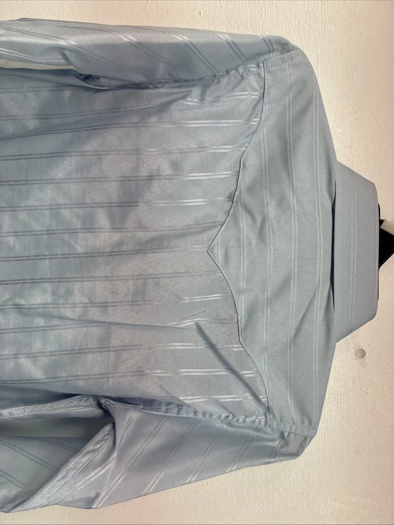 New Boys White Horse Blue Long Sleeve Pearl Snap Medium DD-120