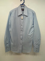 New Women’s Blue Panhandle Slim Long Sleeve Button Up Shirt M #3309 3B-96