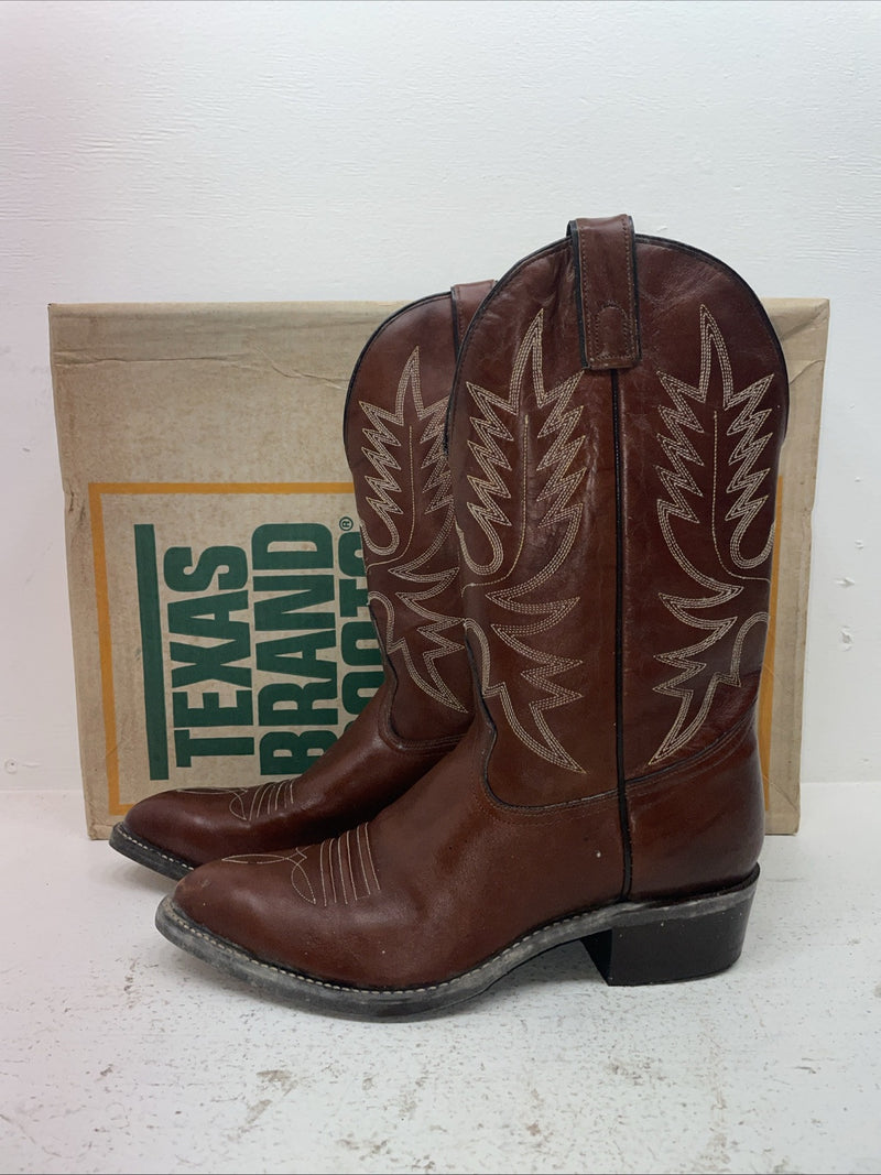 New Men’s Brown Texas Brand Cowboy Boots. 7953 10 D. 7-41