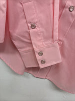 New Women’s White Horse Pink Gem Long Sleeve Pearl Snap Medium II-76