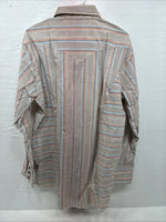 New Men’s Tem Tex Multiple Color Stripe Long Sleeve Pearl Snap XL J-45