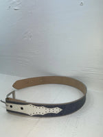 New Blue Genuine Leather 26” Belt #7330 JJ-96