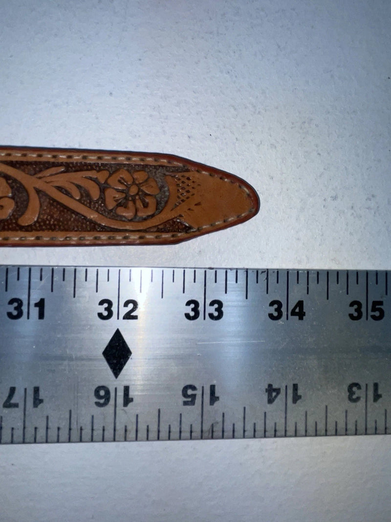New Brown Genuine Leather Western Express Tooled 28” Belt Z-57