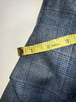 New Men’s Circle S Blue Plaid Suit Jacket 46R #25832 X-606
