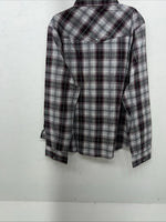 New Women’s Purple Cumberland Outfitters Long Sleeve Pearl Snap Shirt 1X S-33