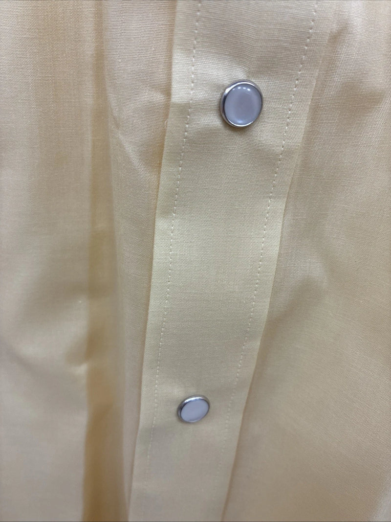 New Men’s White Horse Yellow Short Sleeve Pearl Snap 2XL F-97
