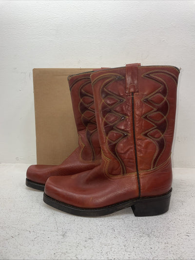 New Men’s Red Texas Brand Cowboy Boots. M 844 9.5 9 1/2 D. 4-100