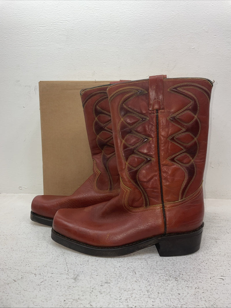 New Men’s Red Texas Brand Cowboy Boots. M 844 9.5 9 1/2 D. 4-100