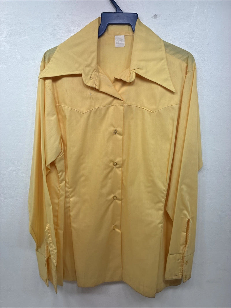 New Women’s Panhandle Slim Yellow Long Sleeve Pearl Snap Size 42 LL-10