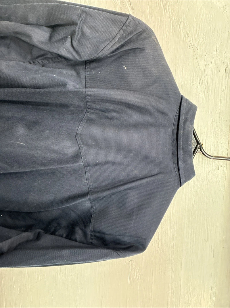 New Men’s H Bar C Navy Blue Long Sleeve Pearl Snap Large DD-9