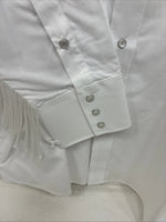New Women’s White Horse White Fridge Long Sleeve Pearl Snap XXL TT-33