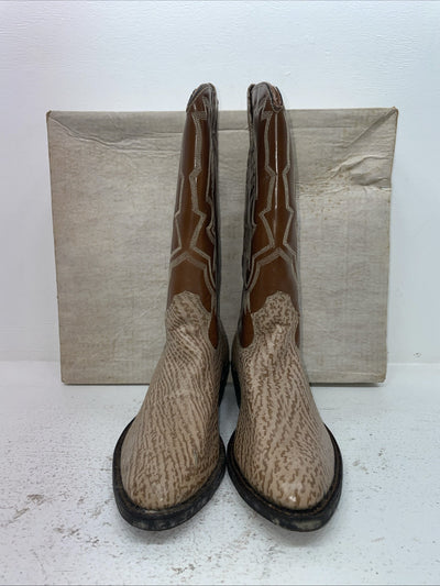 New Men’s Brown Texas Brand Cowboy Boots. M 64 10.5 10 1/2 D. 7-86