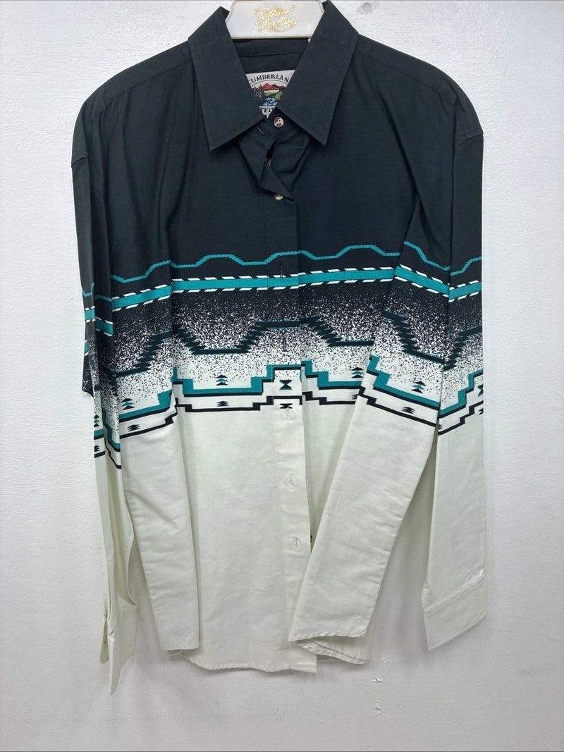 New Women’s Cumberland Designed Long Sleeve Button Up Medium MM-110