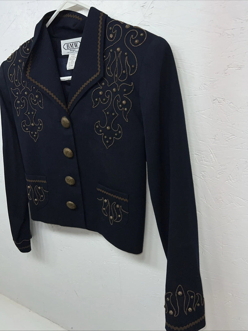New Women’s Navy BMW Designs Short Jacket Medium #85878 WW-18