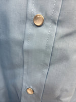 New Men’s ELY Cattleman Blue Western Short Sleeve Pearl Snap XL R-68