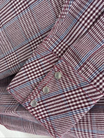 New Men’s Champion Western Red Plaid Long Sleeve Pearl Snap 15 Medium AA-64