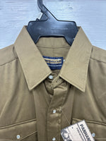 New Men’s Panhandle Slim Green Long Sleeve Pearl Snap 16.5 Large CC-31