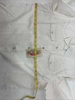 New Women’s Cumberland White Gem Long Sleeve Pearl Snap Large II-98
