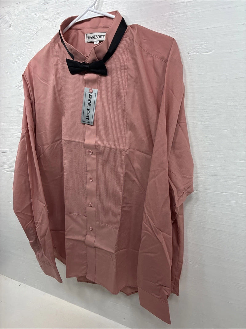 New Wayne Scott Red Long Sleeve Button Up English Shirt XL X-79