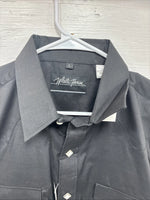 New Men’s White Horse Black Long Sleeve Pearl Snap Large AA-59
