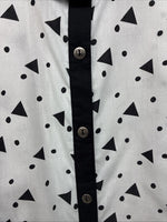 New Women’s Cowboy Threads Black White Long Sleeve Button Up XL II-41