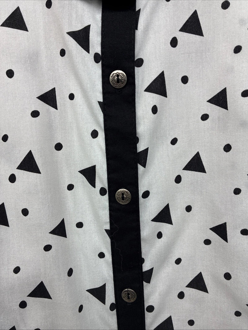 New Women’s Cowboy Threads Black White Long Sleeve Button Up XL II-41