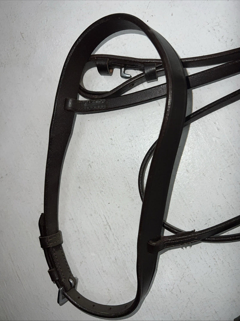 New Silver Fox Brown Cob Snaffle Bridle #20-1135-7-0 BB-16