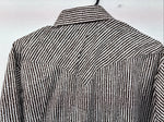 New Women’s Dickson Jenkins Brown Stripe Long Sleeve Pearl Snap Size 17 XL II-37