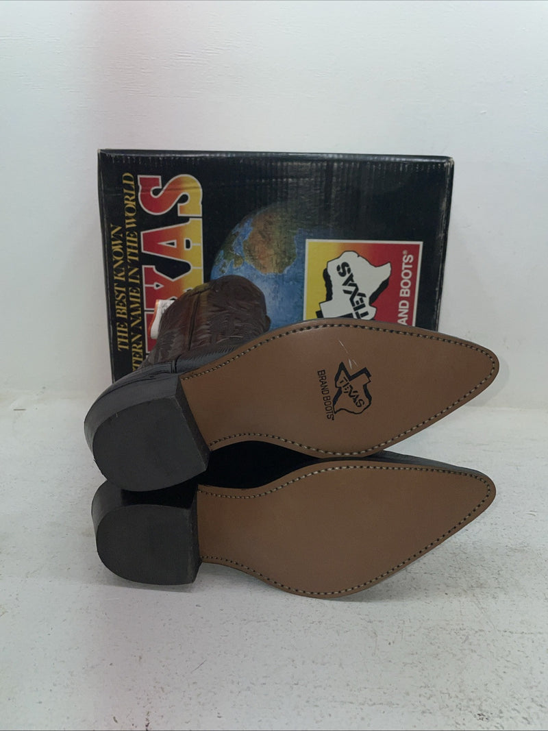 New Men’s Brown Texas Brand Cowboy Boots. 7230 9 E E. 3-30