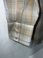 New Men’s Yellow Plaid ELY Cattleman Long Sleeve Pearl Snap Shirt. L P-53