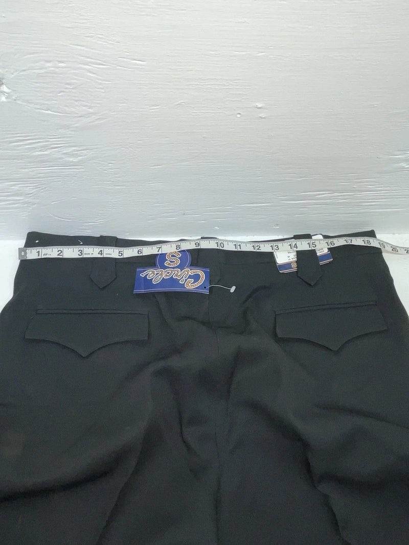 New Vintage Black Circle S Polyester Pants #CP4793 XX-91