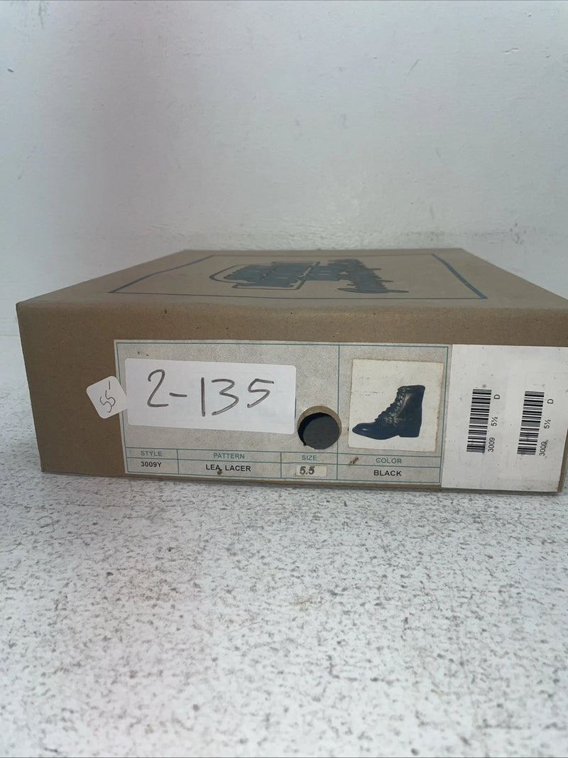New Youth Black Lace Up Smoky Mountain Cowboy Boots. 3009 Y 5.5 5 1/2. 2-135