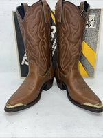 New Women’s Brown Texas Cowboy Boots. 7631 6.5 6 1/2 EE. 19-59