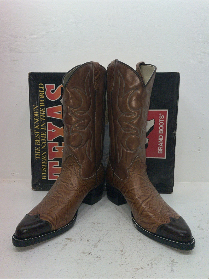 New Men’s Brown Texas Brand Cowboy Boots. 1081 11 D. 8-83