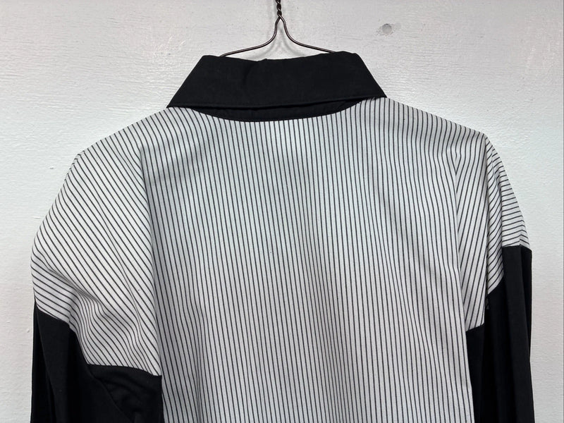 Me Women’s Cowboy Threads Black White Long Sleeve Button Up XL LL-38