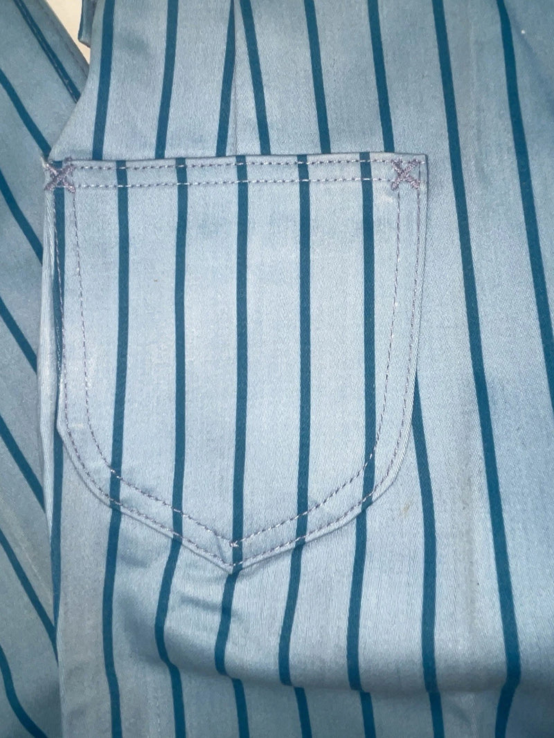 New Vintage Blue Striped Lee Polyester Pants #4605 VV-18