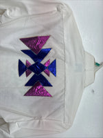 New Women’s Broadway White Designed Long Sleeve Button Up Size Small YY-127