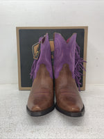 New Kids Purple With Fringe Ariat Cowboy Boots. 10012797 6 M. 2-134