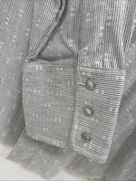 New Men’s Champion Western Gray Long Sleeve Pearl Snap Shirt 15.5 Medium V-60