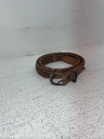 New Brown Genuine Leather Braided Rope 34” Belt #02-4702 Z-17