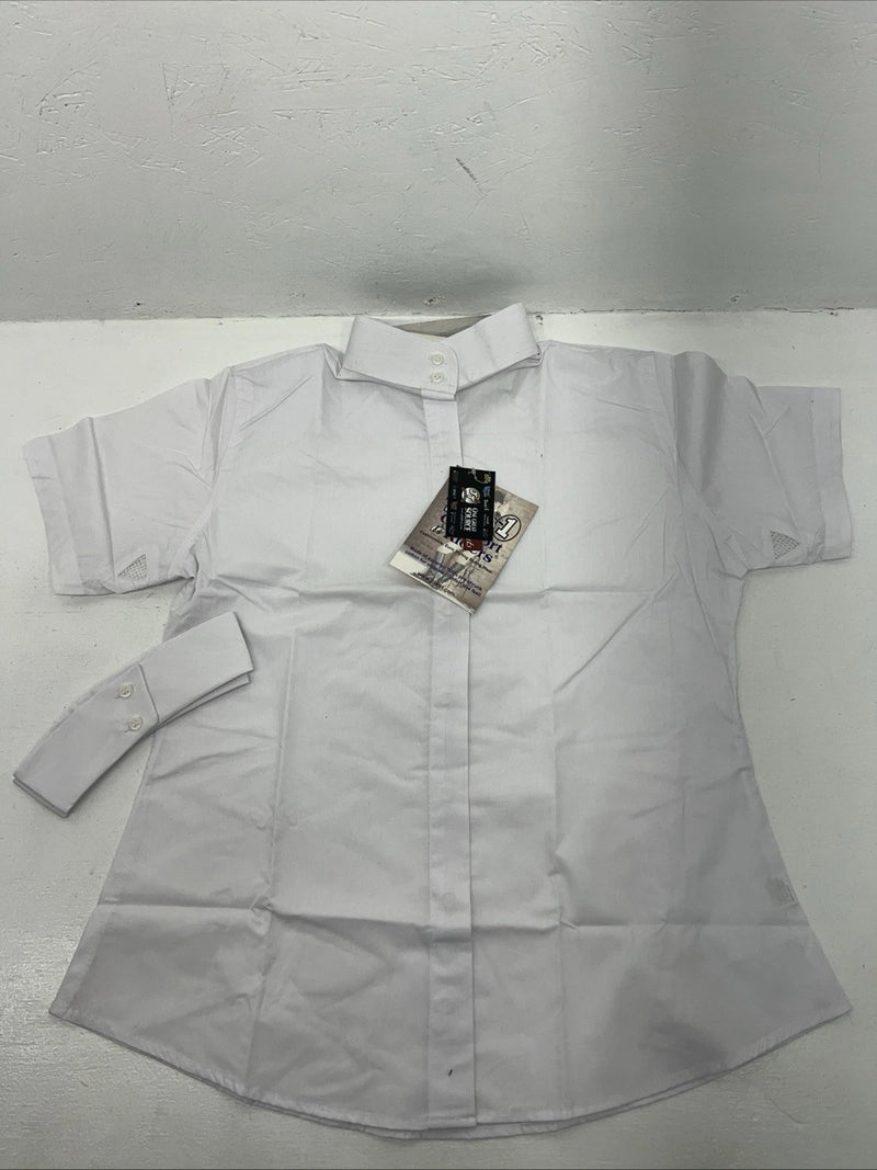 New Women’s White Tough 1 Comfort Riders Short Sleeve Riding Shirt. 38 D-37